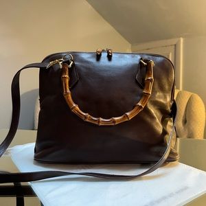 Vintage Gucci Chocolate Bamboo Crossbody